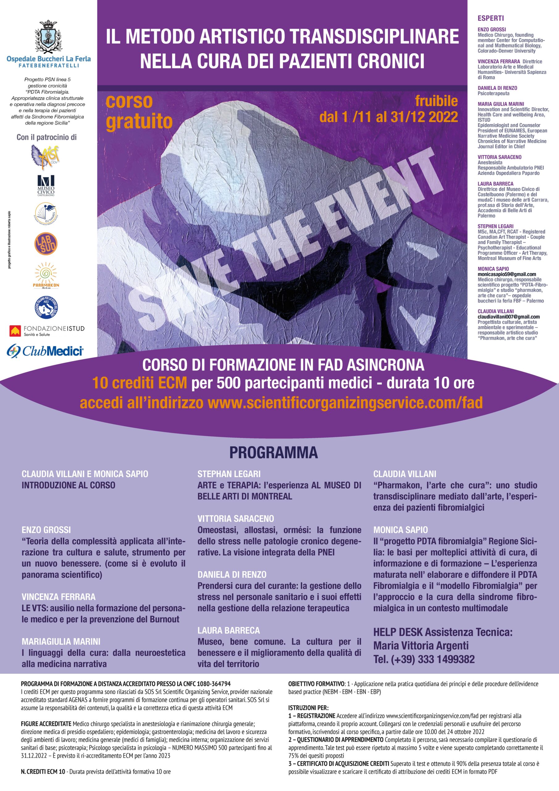 FAD “ Il metodo Artistico Transdisciplinare nella cura dei pazienti cronici”
