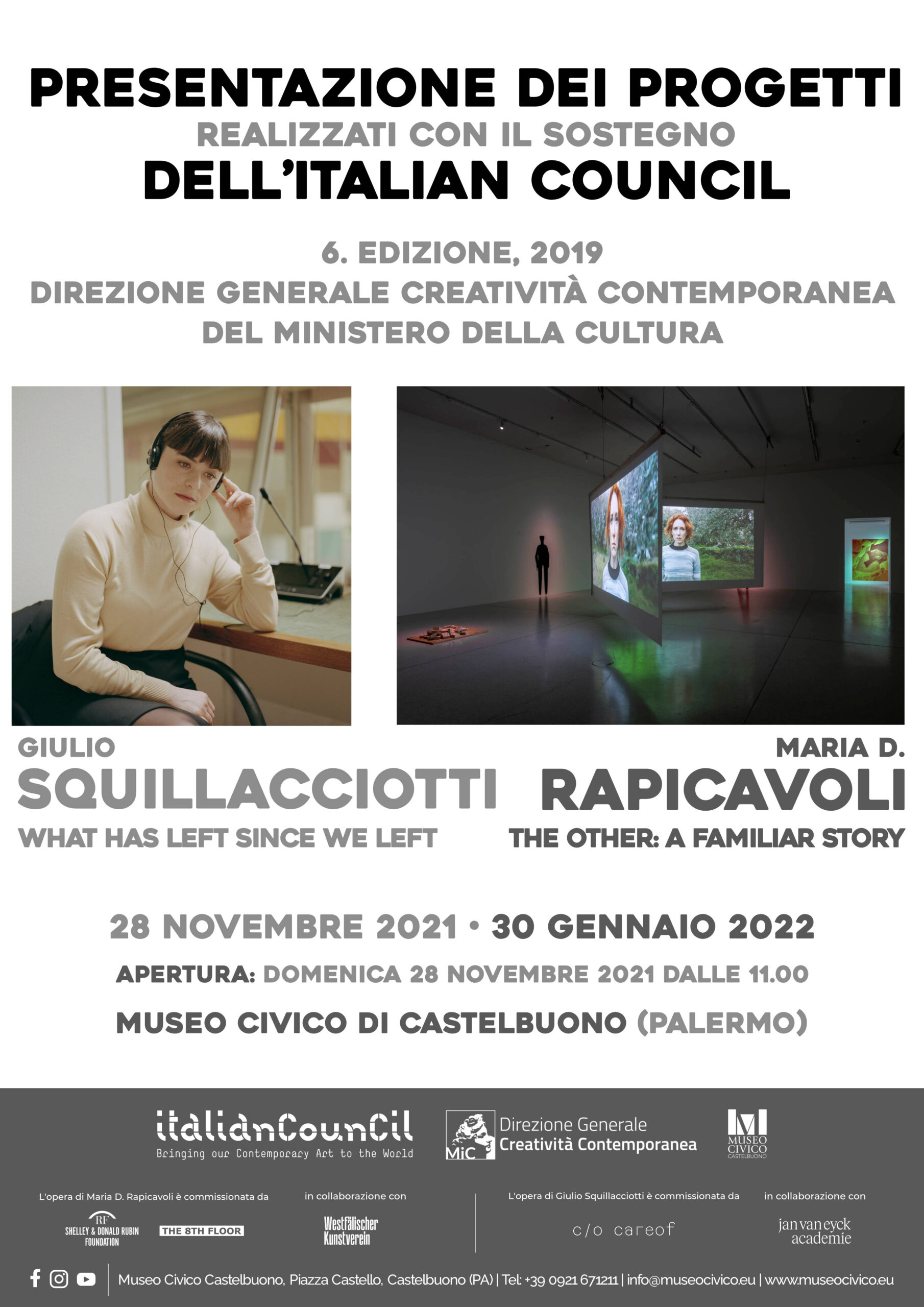 Presentazione dei progetti realizzati grazie al sostegno dell’Italian Council (VI Edizione, 2019)