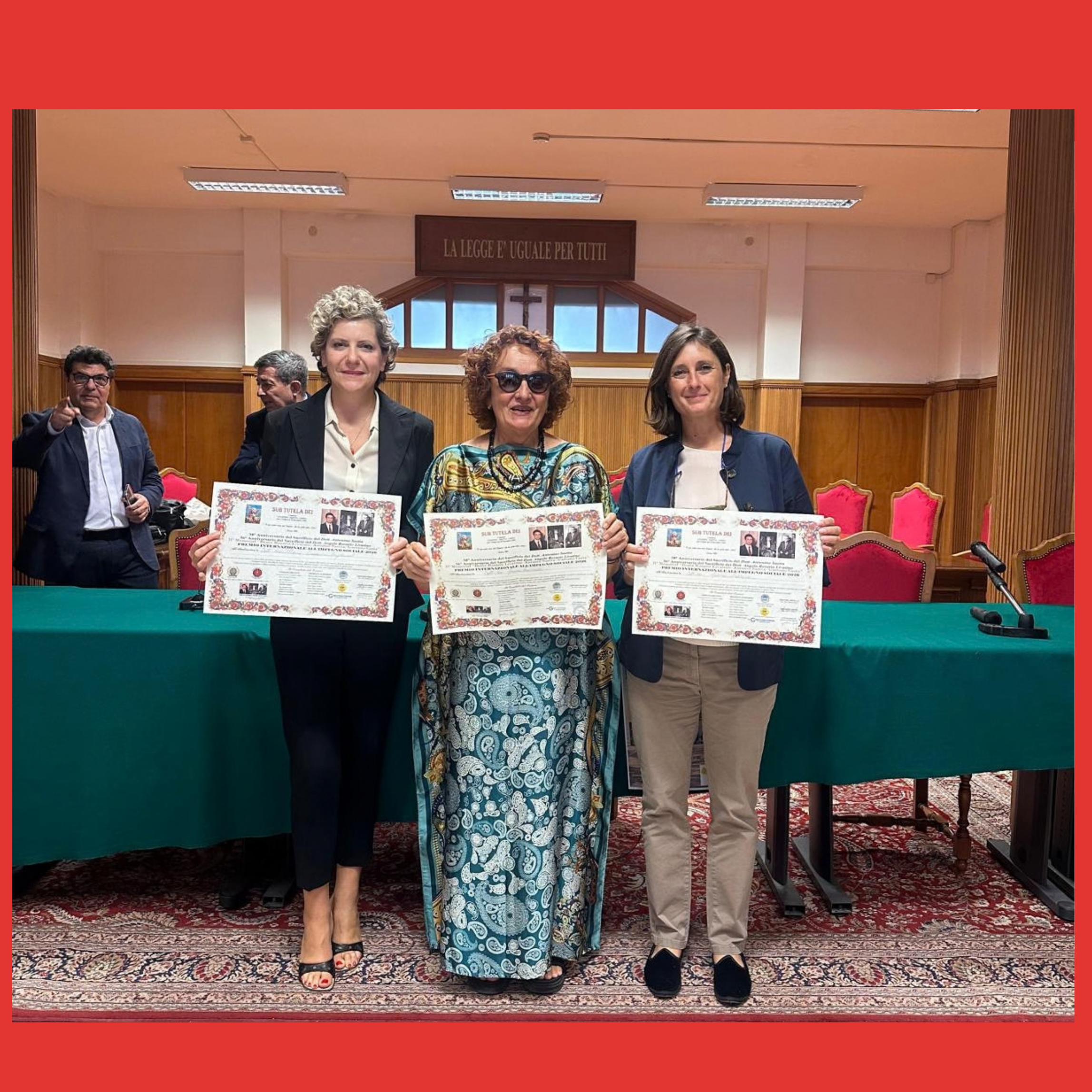 Il progetto MAXIPROCESSO promosso dal Museo Civico di Castelbuono  ha ricevuto oggi il  XXXI Premio Internazionale all’Impegno Sociale 2026 Memorial Rosario Livatino-Antonino Saetta-Gaetano Costa